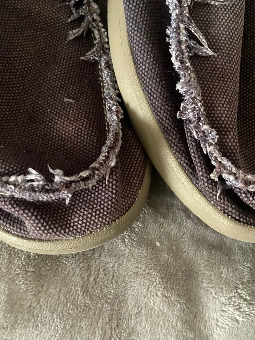 Crocs Slip-On Canvas Shoes in navy.